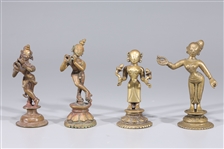 Group of Four Antique Indian Bronze Figures