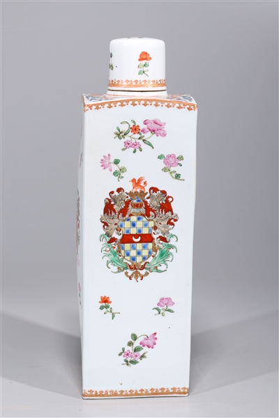 Chinese Enameled Porcelain Famille Rose Covered Vase