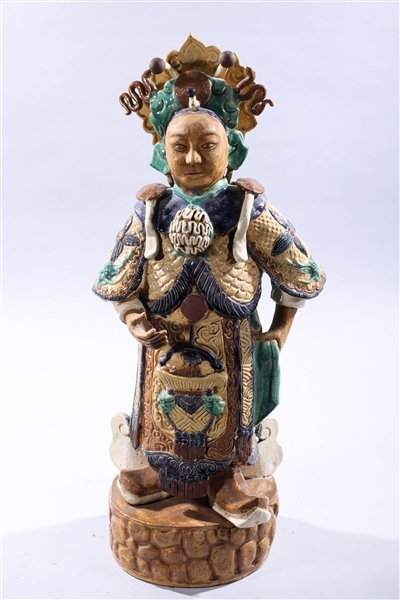 Chinese Glazed Ceramic Standing Figure
