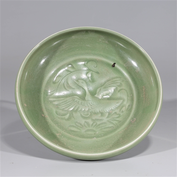 Chinese Ming Style Celadon Porcelain Dish
