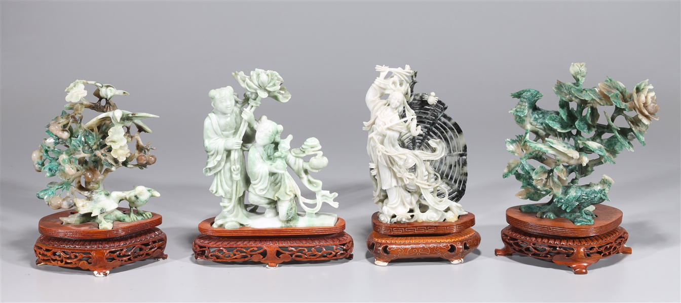 Group of Four Chinese Hardstone Carvings