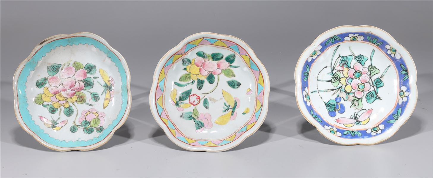 Five Chinese Enameled Porcelain Dishes