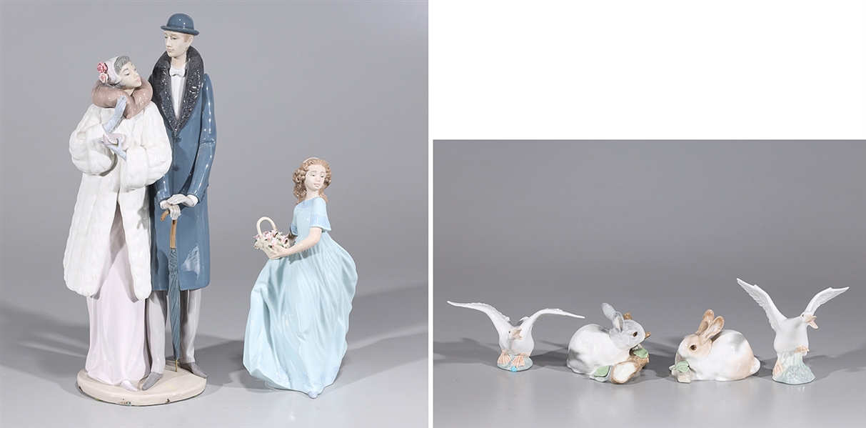 Group of Six Lladro Porcelains