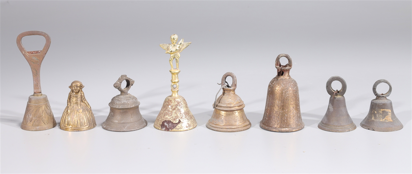 Group of Eight Antique Indian Bronze Bells