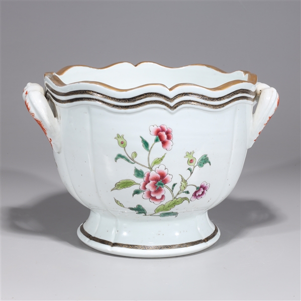 Chinese Gilt & Famille Rose Porcelain Vase