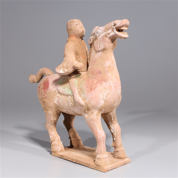 Early Style Chinese Pottery Horse & Rider