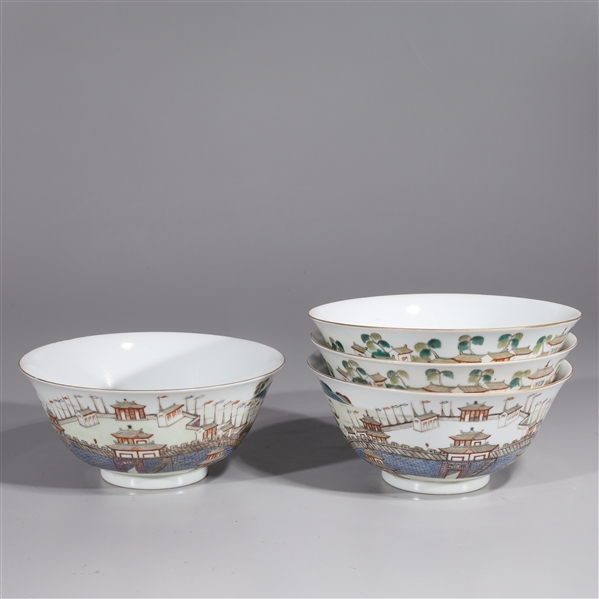 Group of Four Chinese Porcelain Bowls