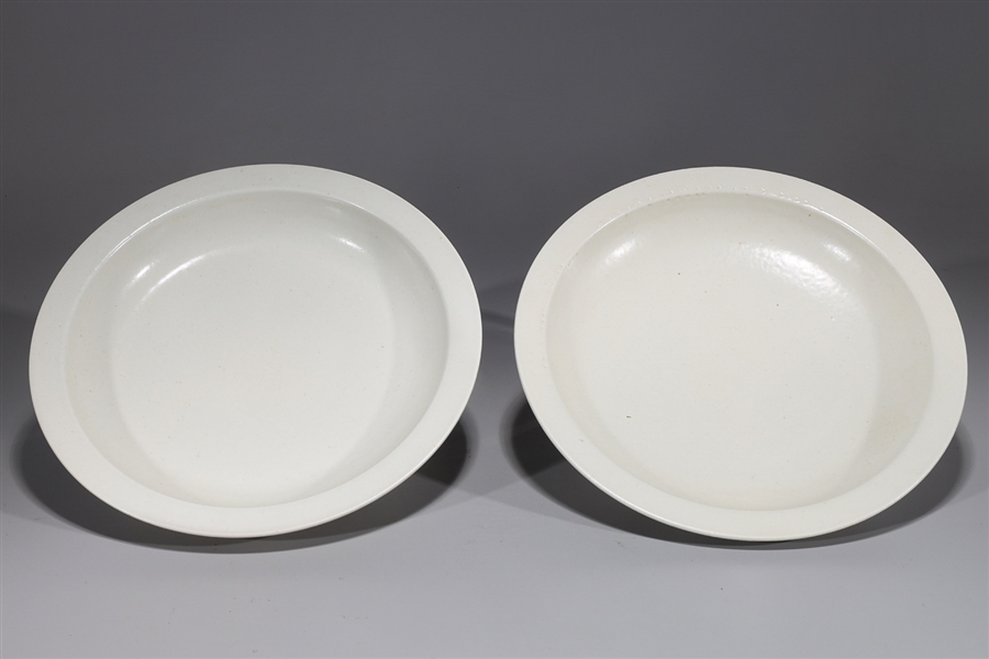 Pair of Chinese Kangxi Style Porcelain Dishes