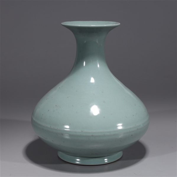 Chinese Blue Celadon Glazed Vase