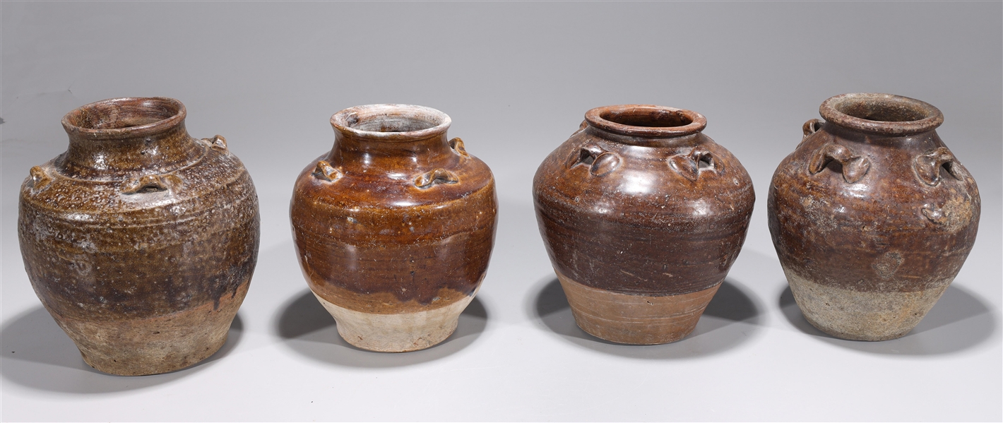 Group of Four Antique Chinese Ceramic Jars
