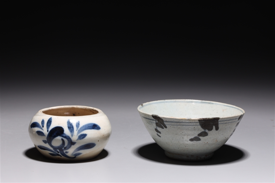 Two Korean Blue & White Ceramics