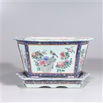 Chinese Porcelain Planter & Under Plate