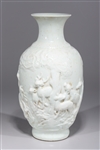 Chinese White Glazed Molded Vase