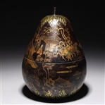 Chinese Pear Shaped Lacquer Box