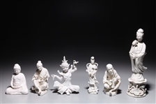 Group of Blanc de Chine Porcelains