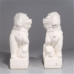 Pair of Chinese Porcelain Foo Lions