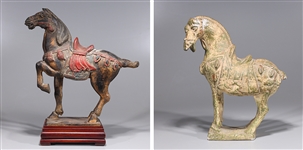 Two Chinese Horse Statues