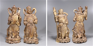 Group of Four Chinese Gilt Wood Deities