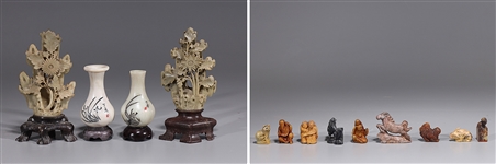 Group of Various Chinese Hardstone Carvings