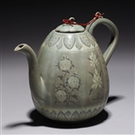 Korean Celadon Glazed Covered Teapot