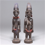 Pair of Carved Wood Ibeji Figures