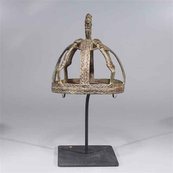 African Benin Bronze Crown