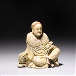 Chinese Carved Soapstone Seated Figure