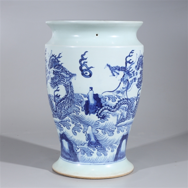 Antique Chinese Blue & White Porcelain Garden Seat