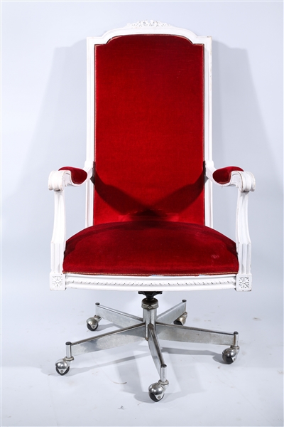 Red Eastlake Style Gliding Chair 