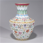 Large Chinese Enamel Porcelain Vase