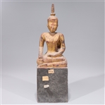 Antique Thai Gilt Wood Seated Buddha