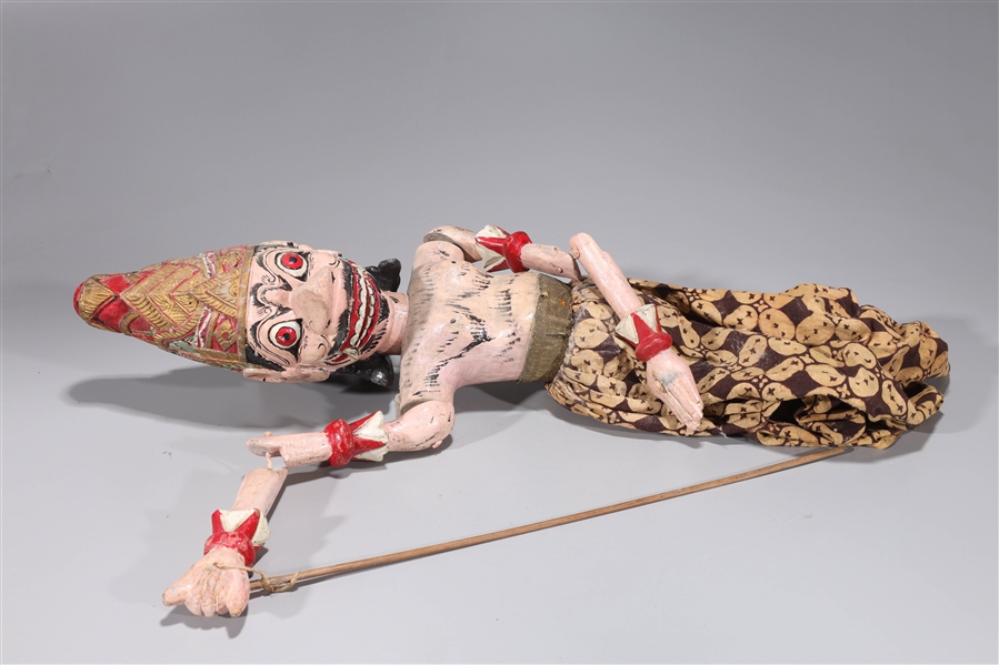 Antique Thai Painted Wood Puppet