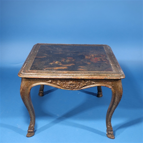Chinese Lacquered Gilt Wood Table