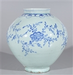 Large Antique Korean Blue and White Vase