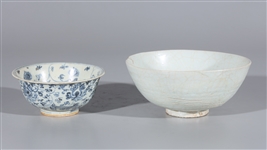 Two Antique Chinese Blue & White Ceramic Bowls