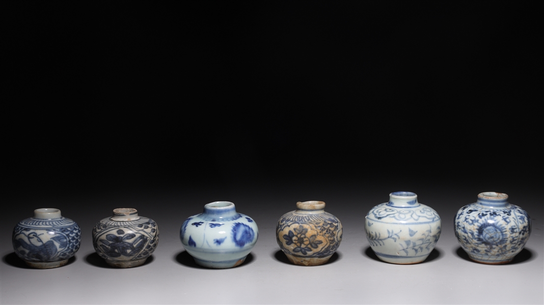 Group of Six Small Antique Chinese Ceramics