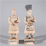 Pair of Ming Style Ceramic Figures