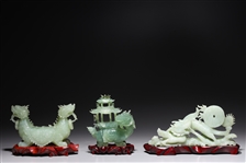 Group of Three Chinese Carved Hardstones