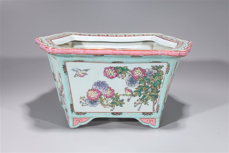 Chinese Enameled Porcelain Famille Rose Planter