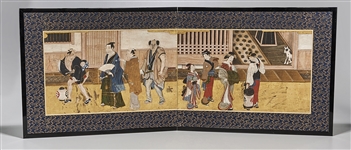 17th-18th C. Japanese Two-Panel Screen