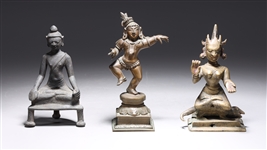 Group of Three Antique Indian Metal Figures