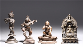 Group of Four Antique Indian Metal Figures