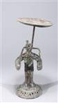 Chinese Bronze Archaistic Figure with Tray