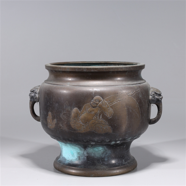 Chinese Bronze Vase with Handles
