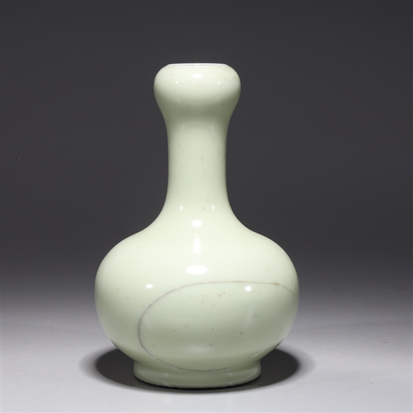 Chinese Celadon Glazed Porcelain Garlic Mouth Vase