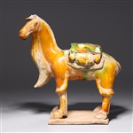 Chinese Sancai Glazed Ceramic Horse Statue