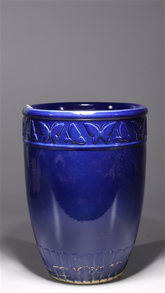 Chinese Blue Glazed Porcelain Planter