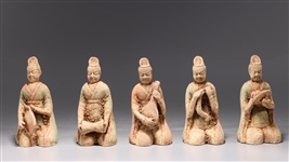 Group of Four Early Style Ceramic Musicians