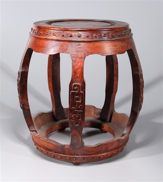 Chinese Carved Wood Stool