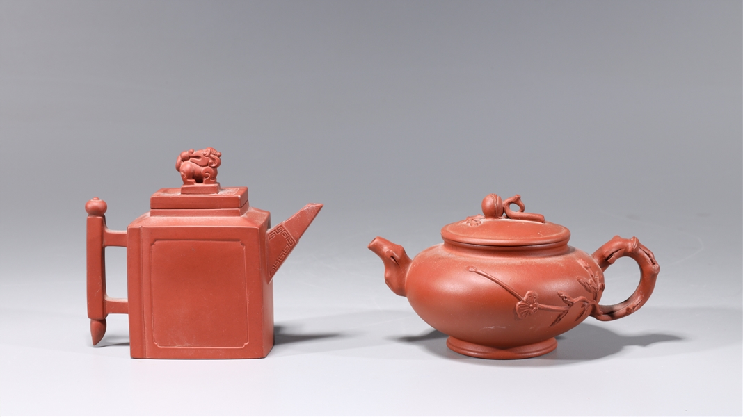 Two Chinese Yixing Pottery Teapots
